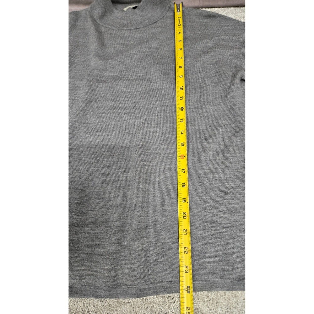 Gentle Herd Gray 100% Merino Wool Mock Neck Sweater Womens Size M - Picture 6 of 9